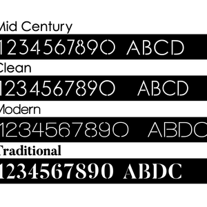 Bold MFG & Supply Address Numbers Bouldin House Numbers - Raw Steel