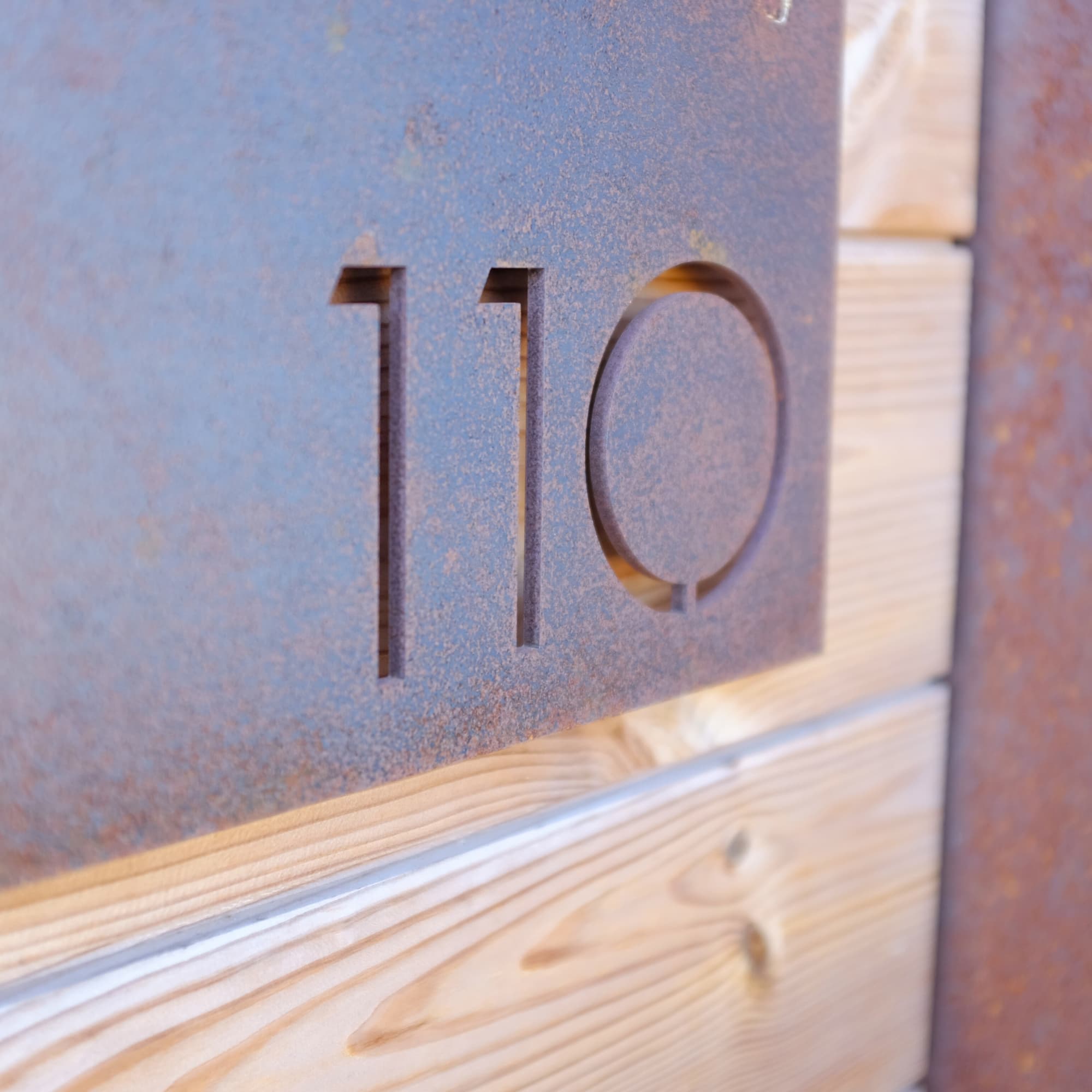 Bold MFG & Supply Address Numbers Bouldin House Numbers - Raw Steel