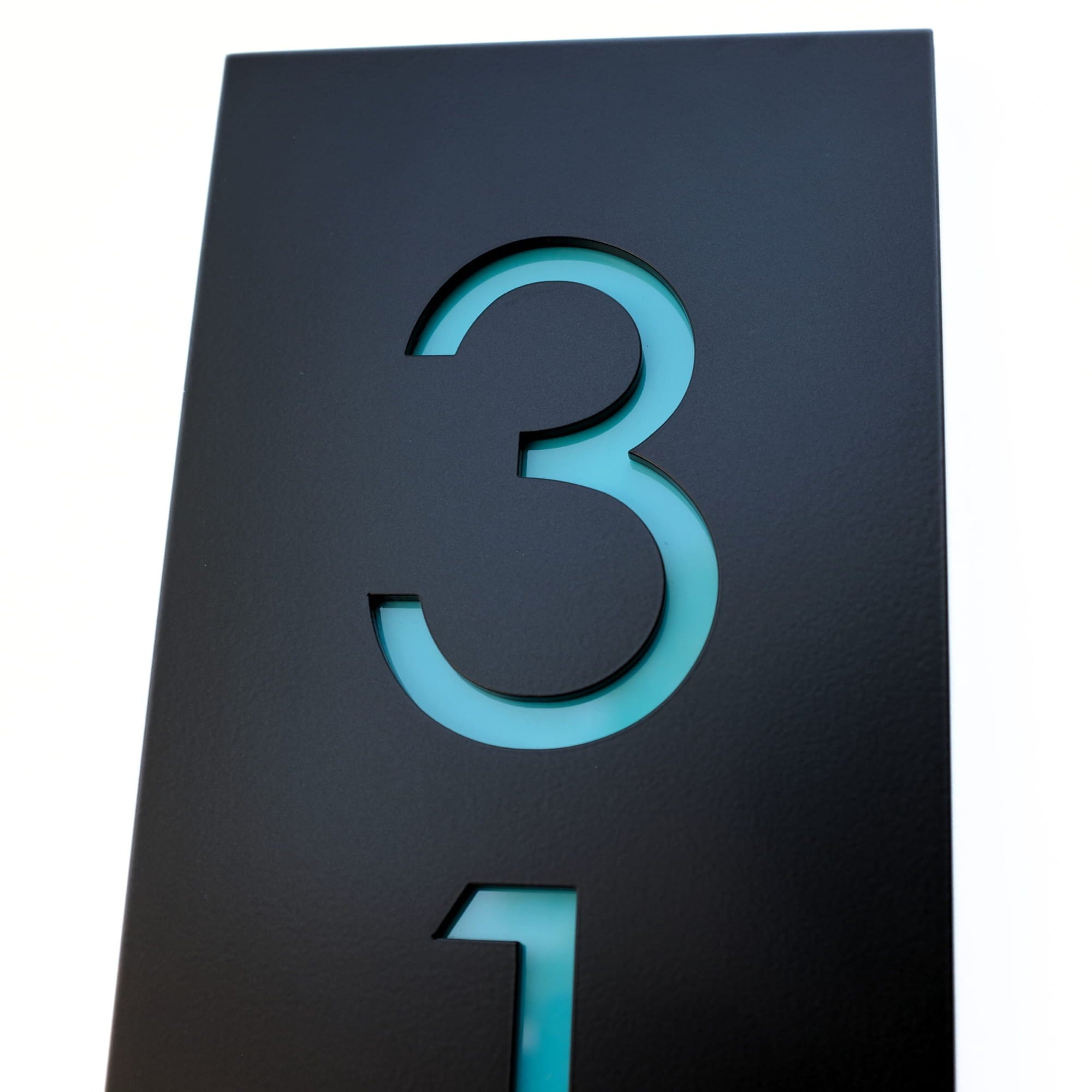 Bold MFG & Supply Address Numbers Painted Congress House Numbers - Matte Black