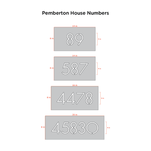 Bold MFG & Supply Address Numbers Painted Pemberton House Numbers - Matte Black