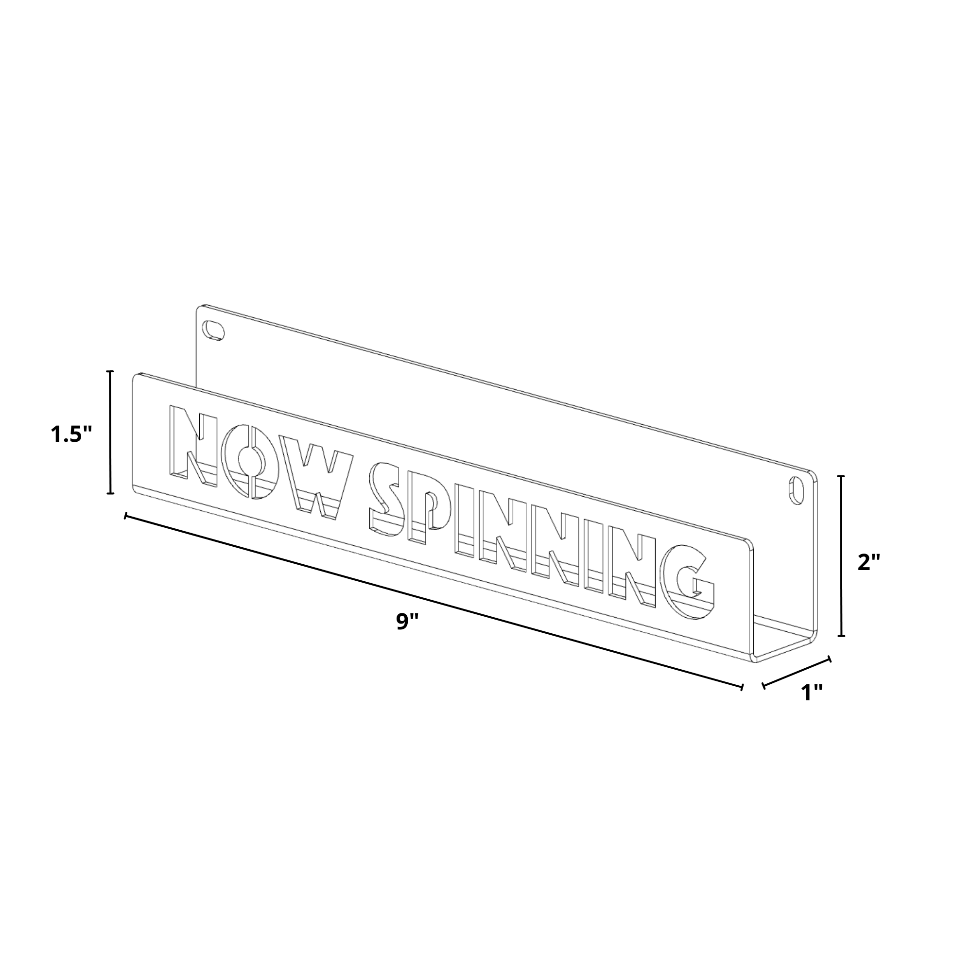 Bold MFG & Supply The Vinyl Collection Now Spinning Wall Mount Record Holder