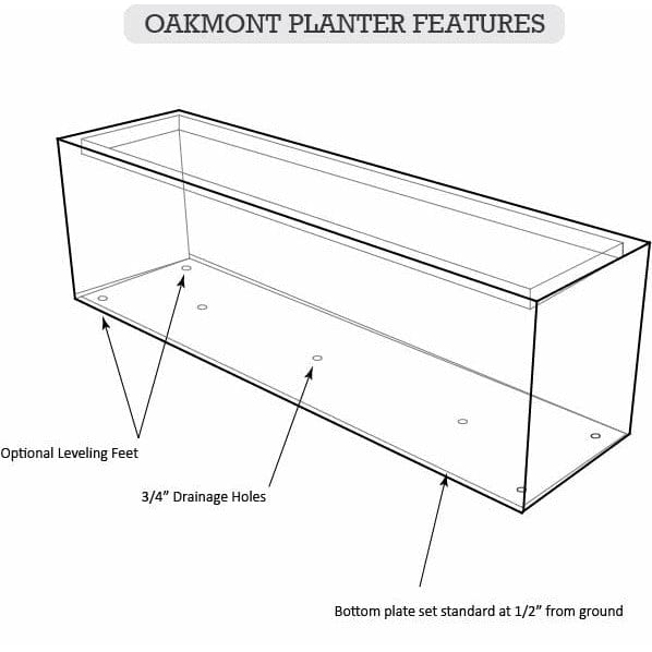 Bold MFG & Supply Planters Oakmont Steel Planters - Trough