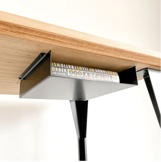 Under-desk metal holder