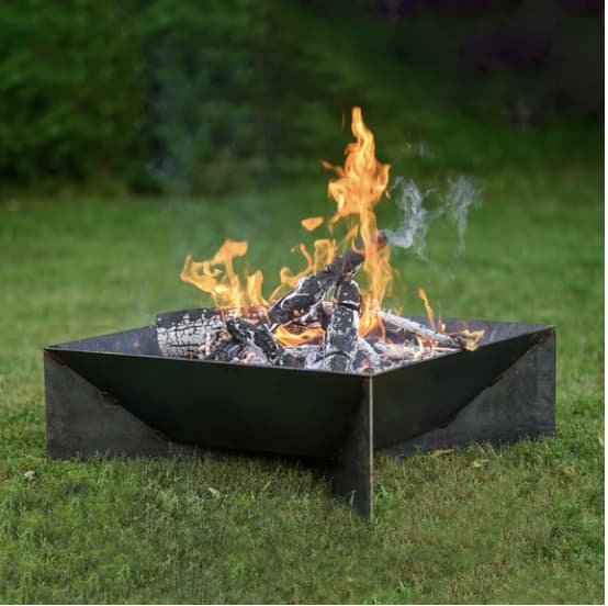 Modern metal firepit