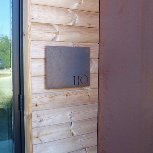 Bold MFG & Supply Address Numbers Bouldin House Numbers - Raw Steel