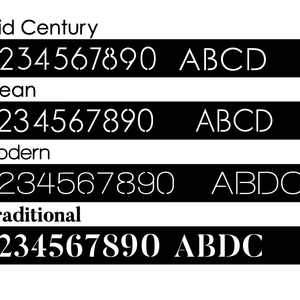 Bold MFG & Supply Address Numbers Congress House Numbers - Raw Steel