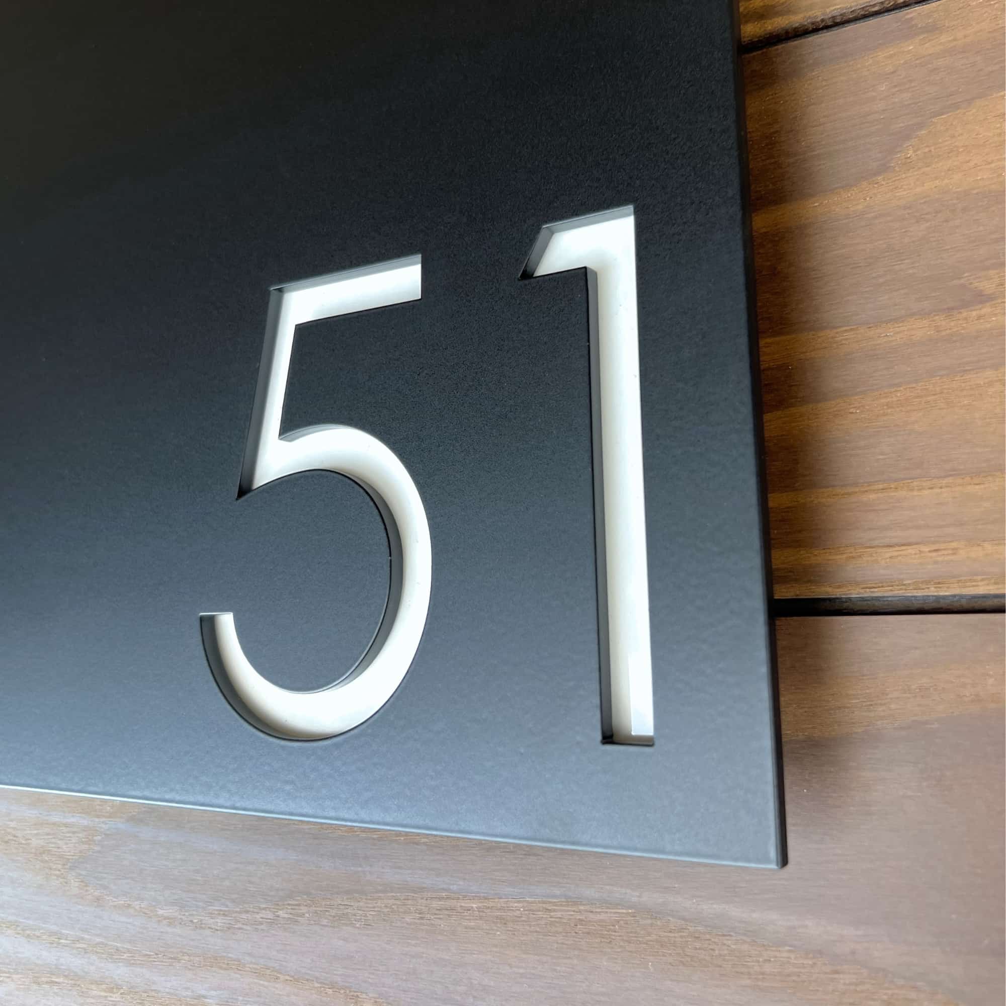 Bold MFG & Supply Address Numbers Painted Bouldin House Numbers - Matte Black