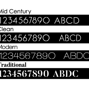 Bold MFG & Supply Address Numbers Painted Monroe House Numbers - Matte Black