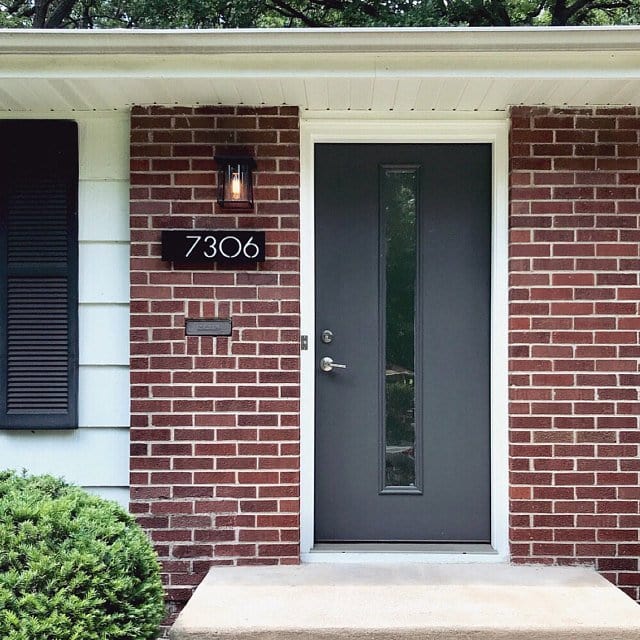 Bold MFG & Supply Address Numbers Painted Monroe House Numbers - Matte Black