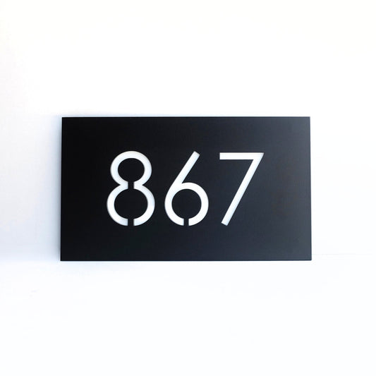 Bold MFG & Supply Address Numbers Painted Pemberton House Numbers - Matte Black
