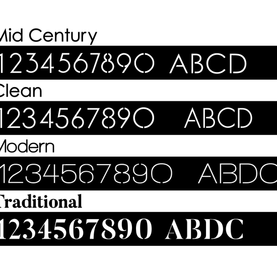 Bold MFG & Supply Address Numbers Pemberton House Numbers - Raw Steel