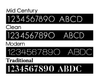 Bold MFG & Supply Address Numbers Pemberton House Numbers - Raw Steel