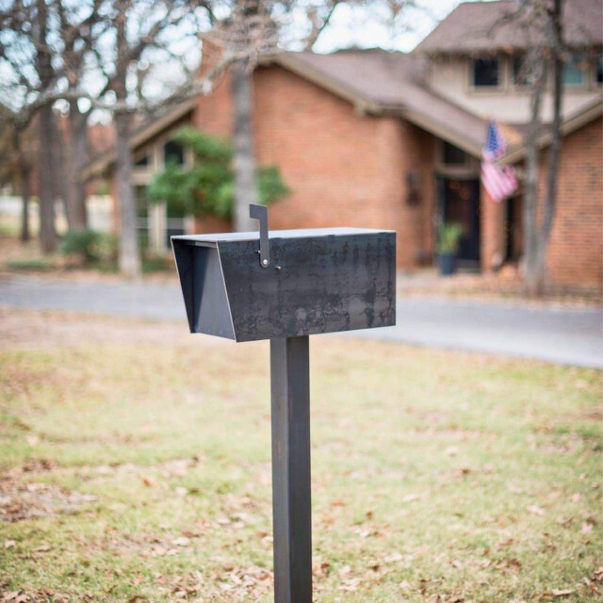 Post Lock File Modern Curbside Mailboxes with Post | Locking, Heavy Duty - Bold MFG ...