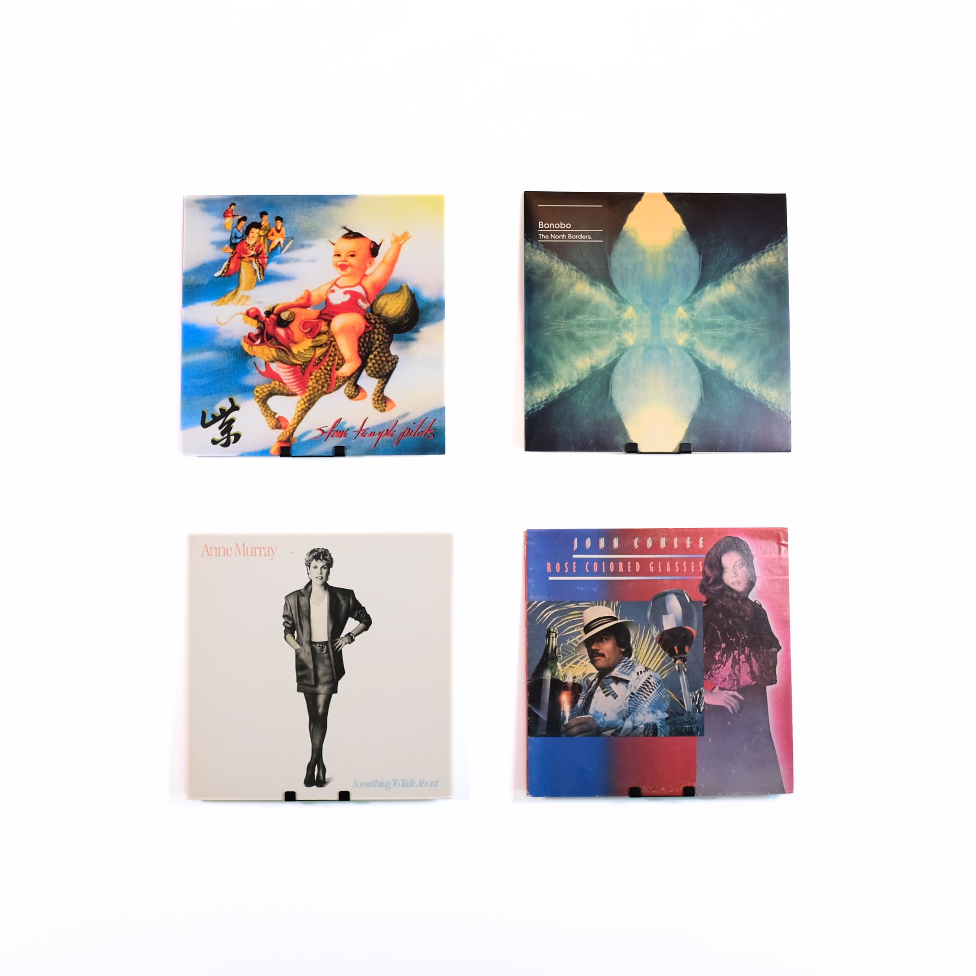 Bold MFG & Supply The Vinyl Collection Bravo, Wall Mount Vinyl Record Holder - 4 Pack