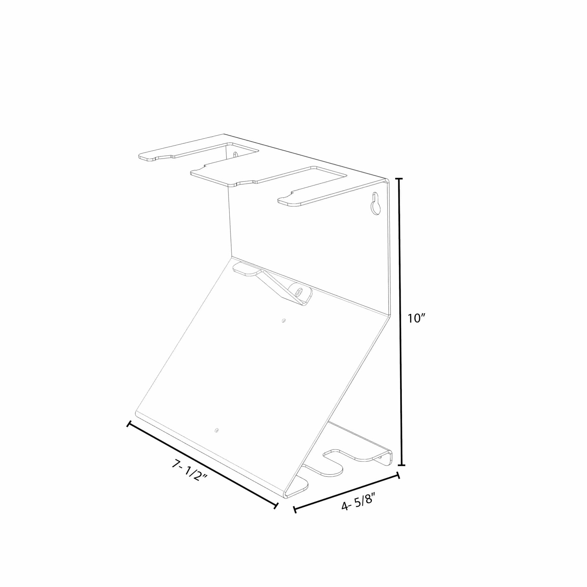 Milwaukee M18 Drill and Battery Shelf w 4 or 6 Slots - Bold MFG & Supply