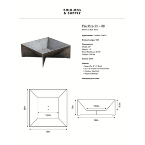 Bold MFG & Supply Firepit Fin Fire Pit