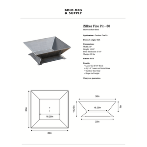 Bold MFG & Supply Firepit Zilker Fire Pit