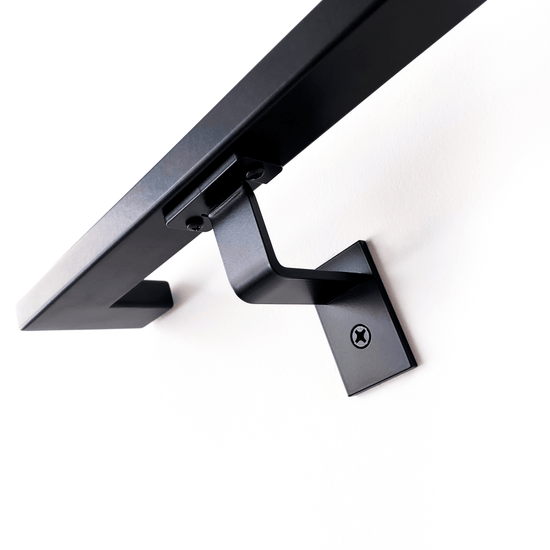 Bold MFG & Supply Handrail Bracket Matte Black Farmhouse Handrail Bracket