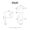 Bold MFG & Supply Handrail Bracket Matte Black Farmhouse Handrail Bracket