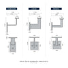 Bold MFG & Supply Handrail Square Handrail 9'-10' foot (4 brackets)