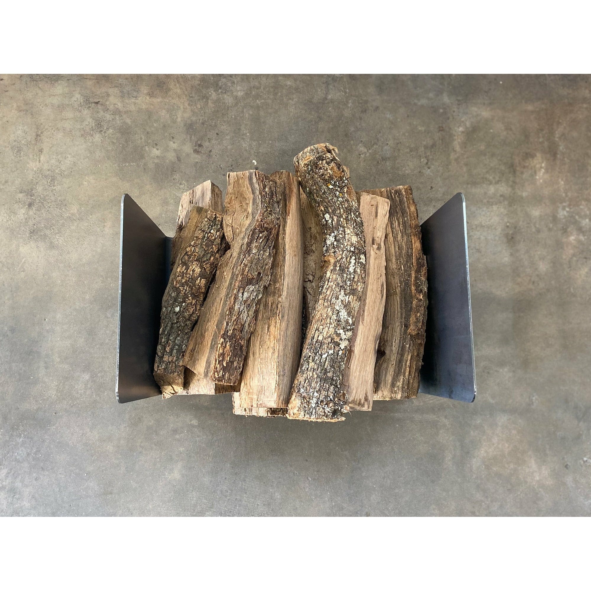 Bent Steel Log Holder Bold MFG Supply