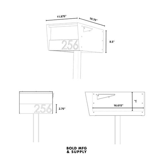 Bold MFG & Supply Mailbox Dexter XL Mailbox