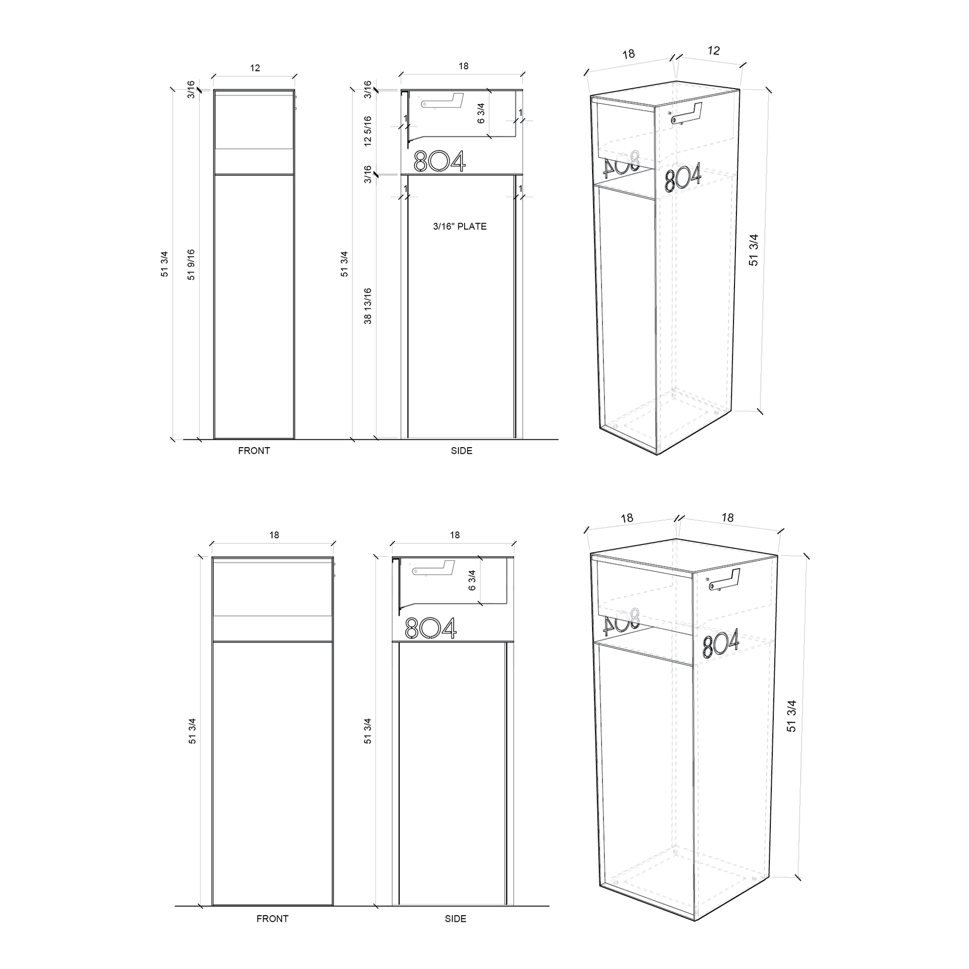 Bold MFG & Supply Mailbox Overland ALL Steel Mailbox