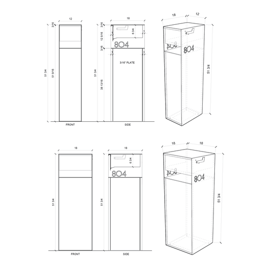 Bold MFG & Supply Mailbox Overland Mailbox - Steel & Ipe Wood