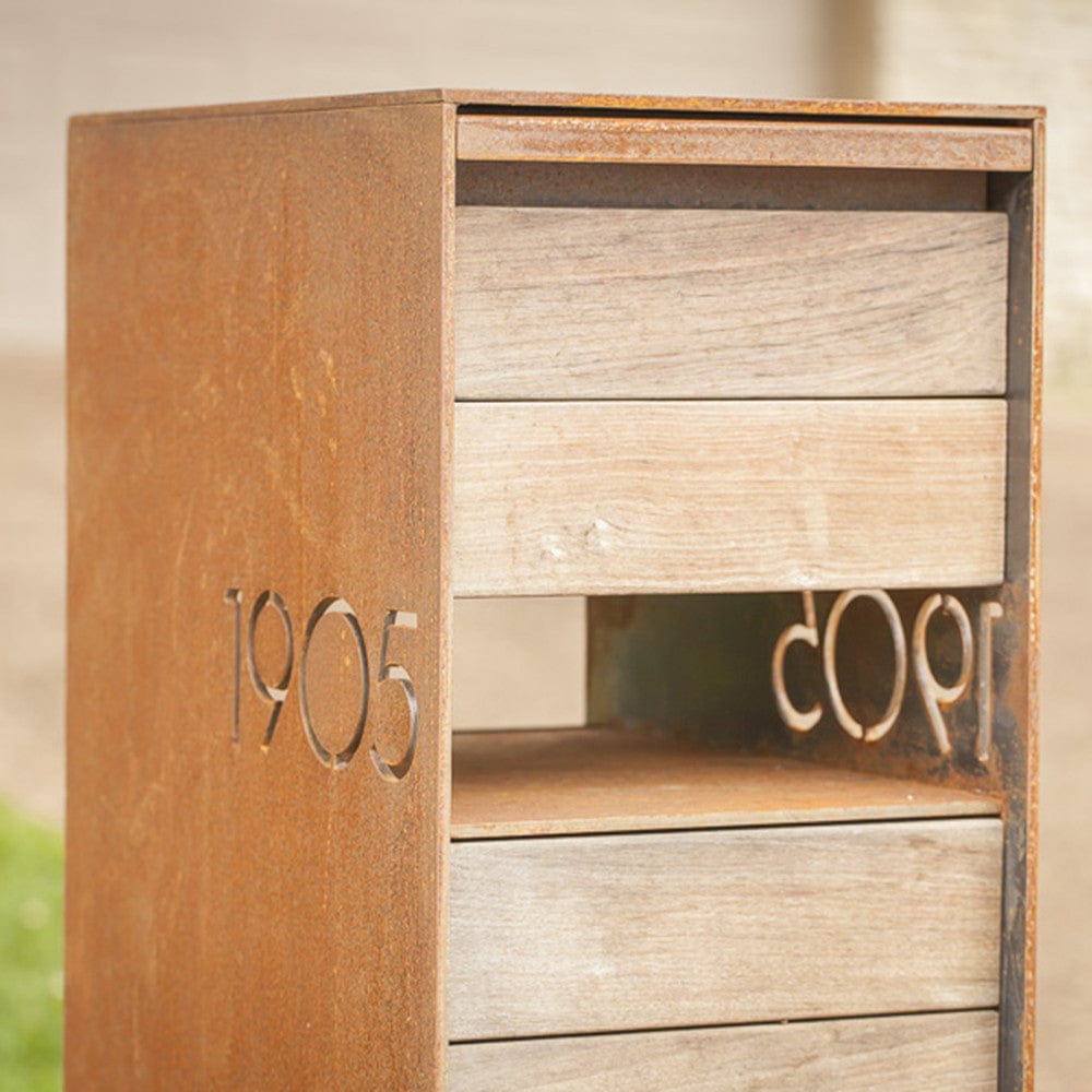 Bold MFG & Supply Mailbox Overland Mailbox - Steel & Ipe Wood