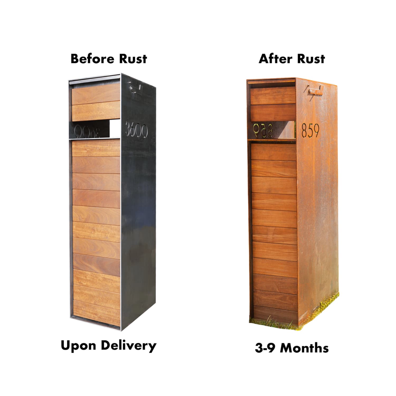 Bold MFG & Supply Mailbox Overland Mailbox - Steel & Ipe Wood