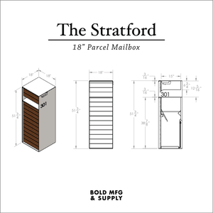 Bold MFG & Supply Mailbox The Stratford Parcel Mailbox All Steel