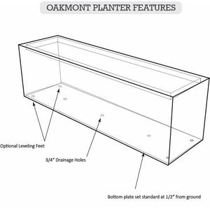 Bold MFG & Supply Planters Oakmont Steel Planters - Trough