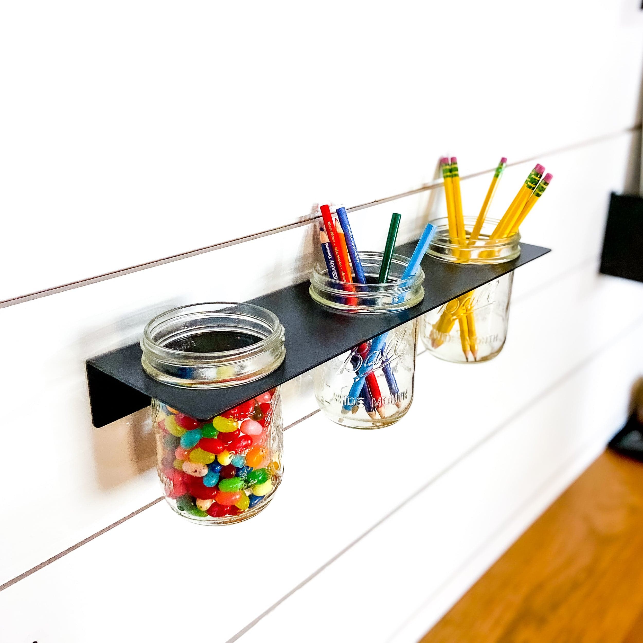 Bold MFG & Supply Storage & Organization Triple Mason Jar Shelf