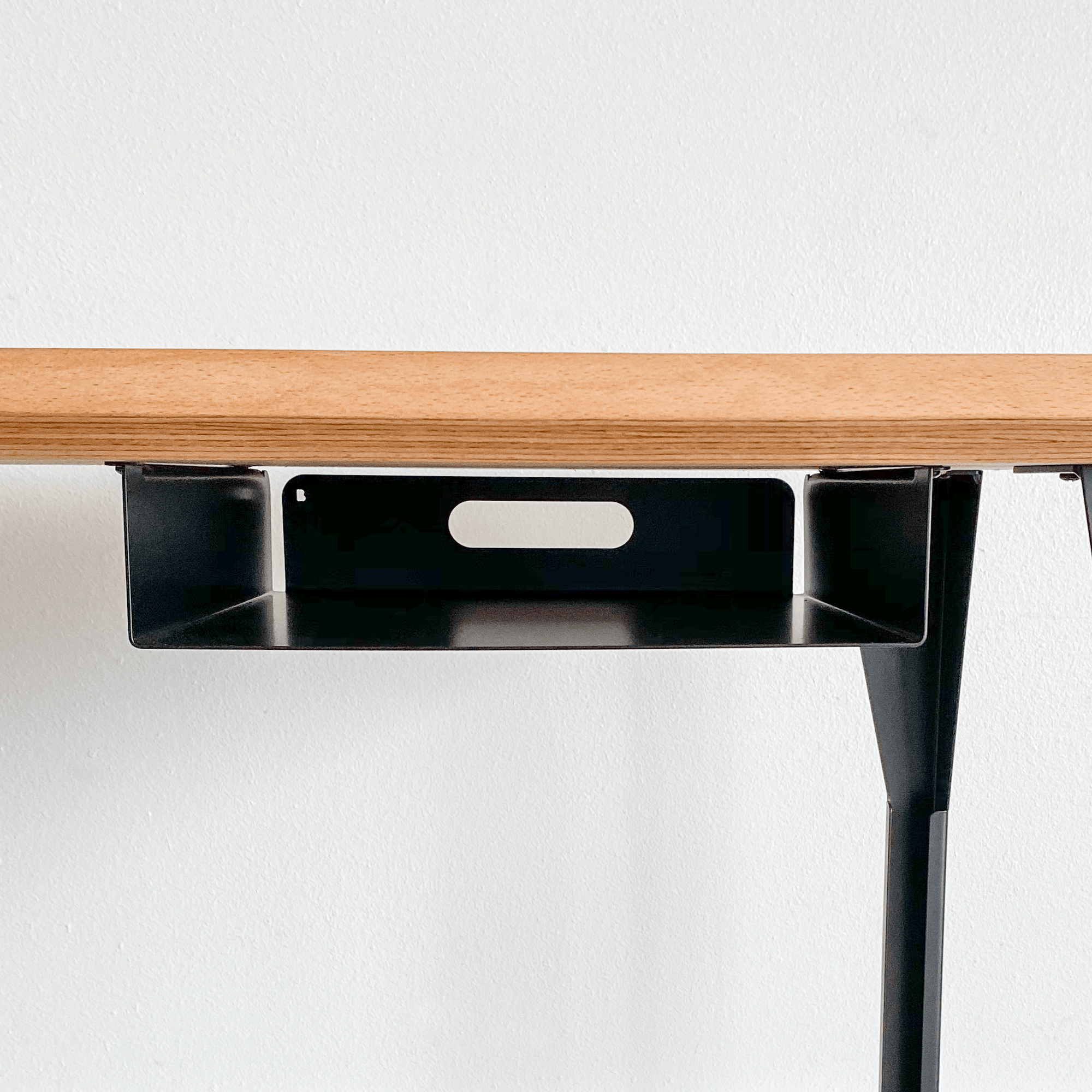 Under shop desk shelves